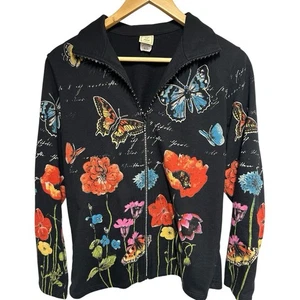Jess & Jane Jacket Women’s Joyful Medium Embellished Whimsigoth Fairy Full Zip - Picture 1 of 3