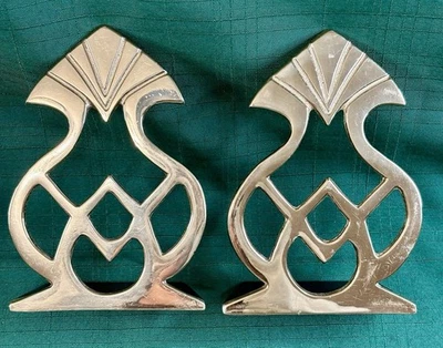Vintage Brass Bookends Virginia Metalcrafters Historic Charleston HC8-23 1985 - Image 1 of 4