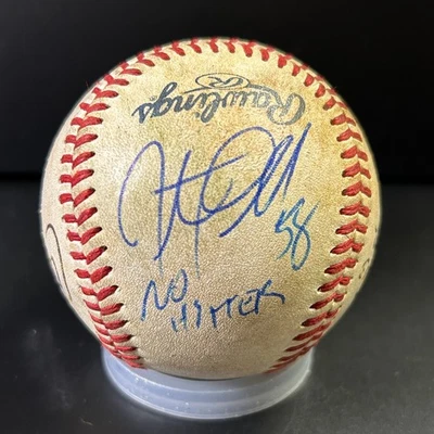 Cole Hamels + Jake Diekman + Jonathan Papelbon + Ken Giles  Autographed Baseball - Image 1 of 4