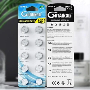 Pila de botón de batería alcalina de celda de moneda LR44 1,5 V 20-100 piezas para dispositivos NUEVO - Imagen 1 de 14