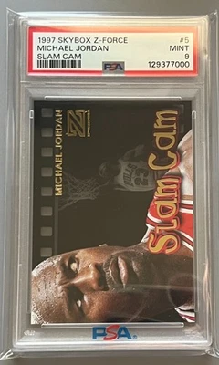 1997 Michael Jordan PSA 9 Mint Skybox Z-Force Slam Cam #5 - Image 1 of 2