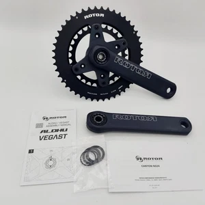 Rotor NS24 Road Crankset 10-11 Speed 24mm Spindle, 46-30T 165mm - Picture 1 of 6