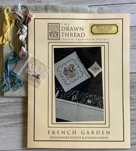 The Drawn Thread FRENCH GARDEN Scissors Keeper Cross Stitch Partial Kit - Picture 1 of 5