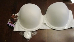 MAIDENFORM 6990 White STRAPLESS LIFT BASICALLY SEXY BRA w/ STRAPS~ Women 36D~NWT - Picture 1 of 3