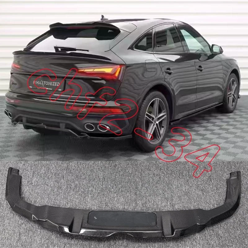 For Audi Q5 SQ5 sportback Real Carbon Fiber Rear Diffuser Bumper Lip 2021-2025 - Image 1 of 1