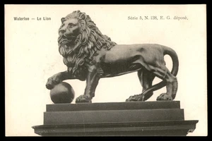 Postcard Lion of Waterloo Monument - Picture 1 of 2