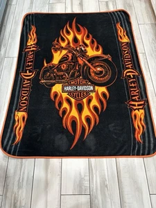 Harley Davidson 2008 Fleece Überwurf Decke 63” x 48” Harley Davidson Motorräder - Bild 1 von 6