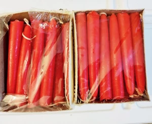 22 Williamsburg Soap Candle Co 6" Tapered HOLIDAY RED Unscented Vintage 1983 NEW - Picture 1 of 2