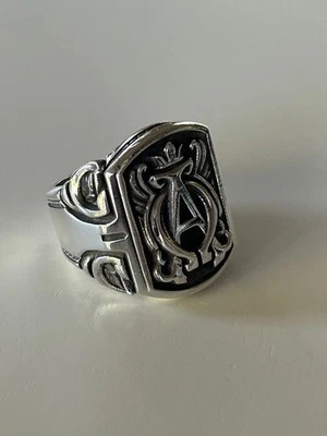 Night Rider Archetype Sterling Silver Ring Size 10 SS 925 Retired - Image 1 of 4