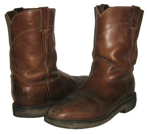 Justin Glattleder braun 10" Conductor 4760 ölbeständige Sohle Arbeitsstiefel 10-10,5 - Bild 1 von 6