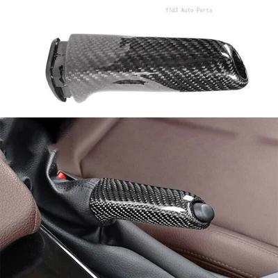Capa de freio de mão de fibra de carbono real compatível com BMW 3 4 Series F30 F32 2013-2019 - Imagem 1 de 4