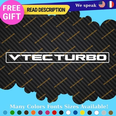 VTEC Turbo DOHC Honda Civic Accord JDM Drift Tuning RSX Type VINYL DECAL STICKER Foto 1 de 4