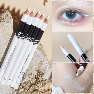 Wooden Pole Eyeliner Gel Pen White Lying Silkworm Pen Mattes Naturals Eye - Picture 1 of 5