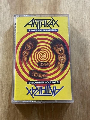 Anthrax - State of Euphoria Cassette Tape 1988 Island Records Heavy Metal Rock - Image 1 of 4