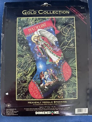 Размеры золотой коллекции Heavenly Herald Рождественский чулок набор запечатанный - Изображение 1 из 4