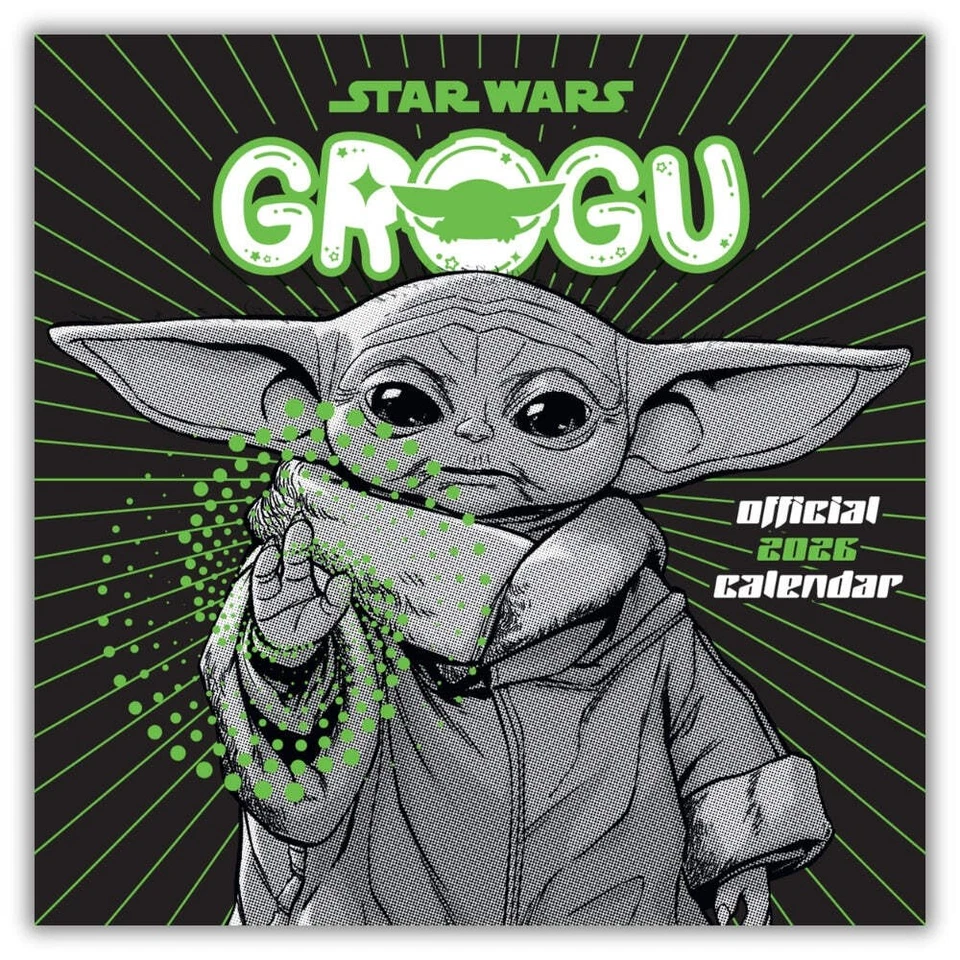 DANILO PROMOTIONS LTD 2026 Calendar Star Wars The Mandalorian Grogu Month to View Official Product
