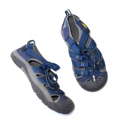 KEEN Youth Boys 4 Blue Gray Waterproof Adjustable Strap Hiking Shoes Sandals LB1 - Image 1 of 4