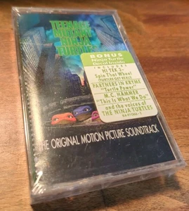 SEALED TEENAGE MUTANT NINJA TURTLE SOUNDTRACK TMNT CASSETTE 1991 W/ HYPE STICKER - Picture 1 of 6