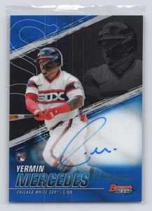 2021 Bowman's Best Yermin Mercedes Best of 2021 Autographs Blue Refractor #/150 - Bild 1 von 2