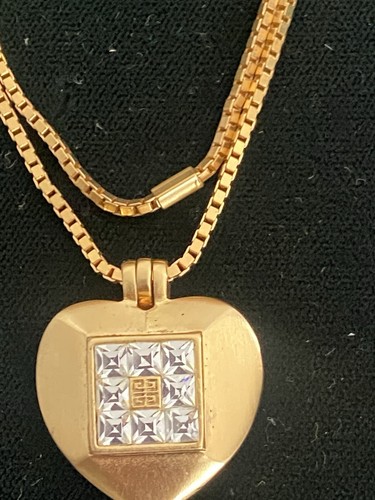 Collana con ciondolo placcato oro Givenchy Firmata Couture