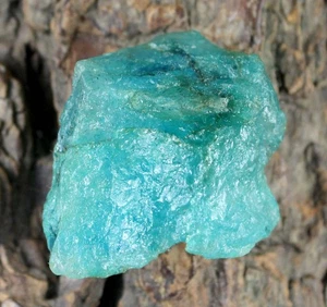 Acquamarina naturale brasiliana certificata blu acqua 82,10 ct pietra preziosa grezza T17156 - Foto 1 di 10