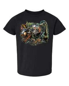 Trenz Shirt Company Youth Boys Graphic T-Shirt - T-Rex, Velociraptor, - Picture 1 of 9