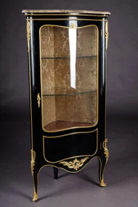 O-Sam-301 Französische Salon Eckvitrine im Stil des Louis XV Rokoko * - Picture 1 of 1
