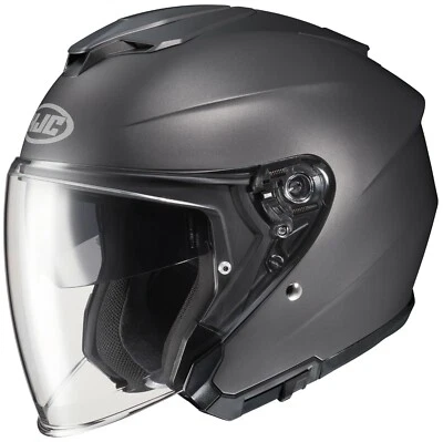 HJC i30 Open Face Sunscreen Motorcycle Helmet Titanium Gray XS SM M LG XL 2XL BK - Image 1 of 4