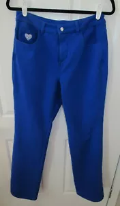 Quacker Factory DreamJeannes Pull-on Tall Straight Leg Pants - 6 - Royal Blue - Picture 1 of 5