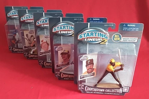 Starting Lineup 2 Lot of 5 MLB Cooperstown figures Stargell Seaver Ryan + NIP Cover