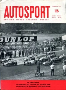 Revista Autosport 2 de octubre de 1959 Triumph Herald Goodwood Snetterton Frankfurt - Imagen 1 de 1