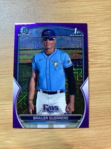2023 Bowman Chrome Mega Box BRAILER GUERRERO 1st Mojo Purple Refractor /299
