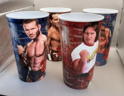 Lote (4) Metallic WWE Wrestling All-Stars Super Big Gulp Slurpee 2011 44 OZ Tazas Foto 1 de 4