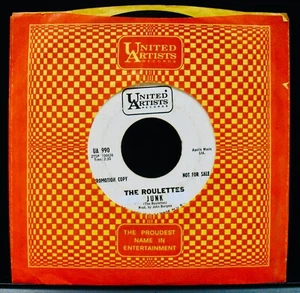 THE ROULETTES:Junk & The Long Cigarette~Garage Rock Promo 45~UA #990 - Imagen 1 de 2
