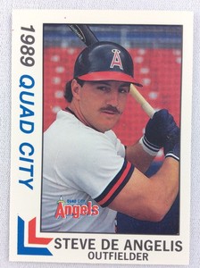 1989 Quad City Angels-Eastern League-BEST Baseball Card-Steve De Angelis
