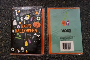 Tarjeta de felicitación de Halloween viola, 3D dimensional, calavera/murciélago/araña/fantasma nueva/sellada - Imagen 1 de 6