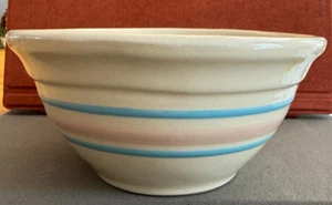 McCoy 3" Pink & Blue Stripe Mixing Bowl-Ovenproof USA - Picture 1 of 3