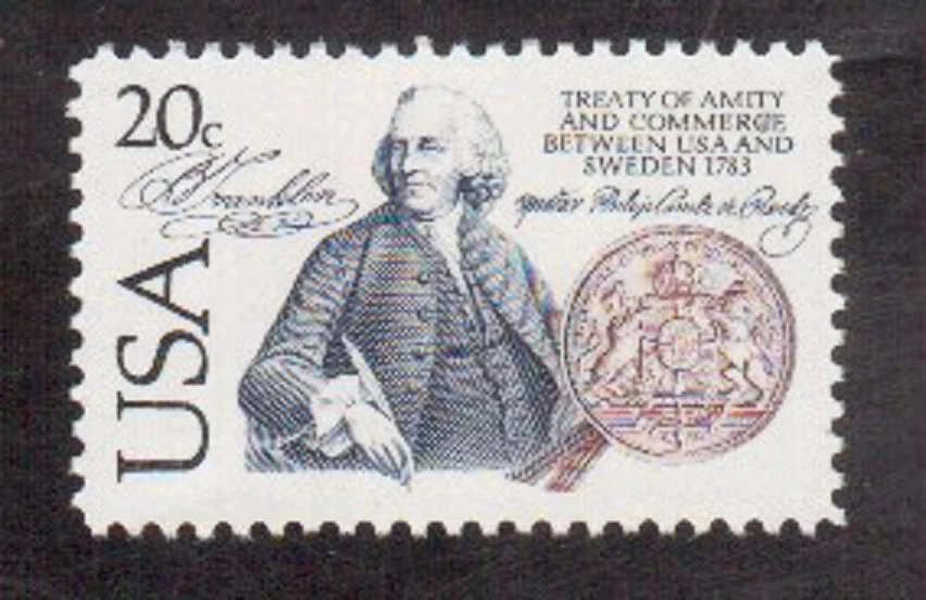 Scott #2036....20 Cent....Franklin... Treaty U.S. & Sweden...5 Stamps  - Image 1 of 1