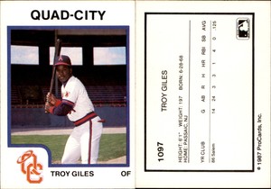 Troy Giles 1987 ProCards #1097 Card *AutographDen*