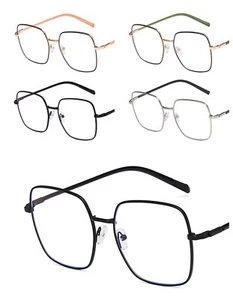Mens Women Anti Blue Light Blocking Computer Gaming Anti Eyestrain Large Glasses - Picture 1 of 22