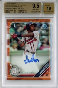 2019 Bowman Chrome Prospect Autographs Orange Isranel Wilson AUTO /25 - BGS 9.5 - Picture 1 of 2