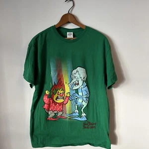 Vintage Year Without Santa Snow Heat Miser Brothers Tshirt Delta Pro L Green - Picture 1 of 5