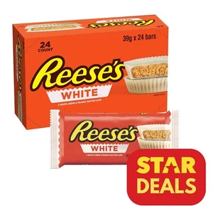 Reese's White Peanut Butter Cups | 24 x 39.5g bars | Best before 10 August 2025 - Picture 1 of 5