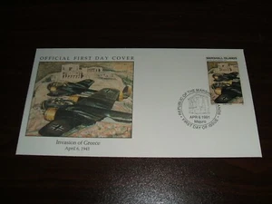 Marshall Islands - 6th April 1991 - Invasion of Greece - FDC - Picture 1 of 4