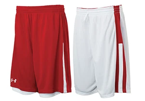 Under Armour unbestreitbare reversible Basketballshorts für Herren rot/weiß 3xl - Bild 1 von 1