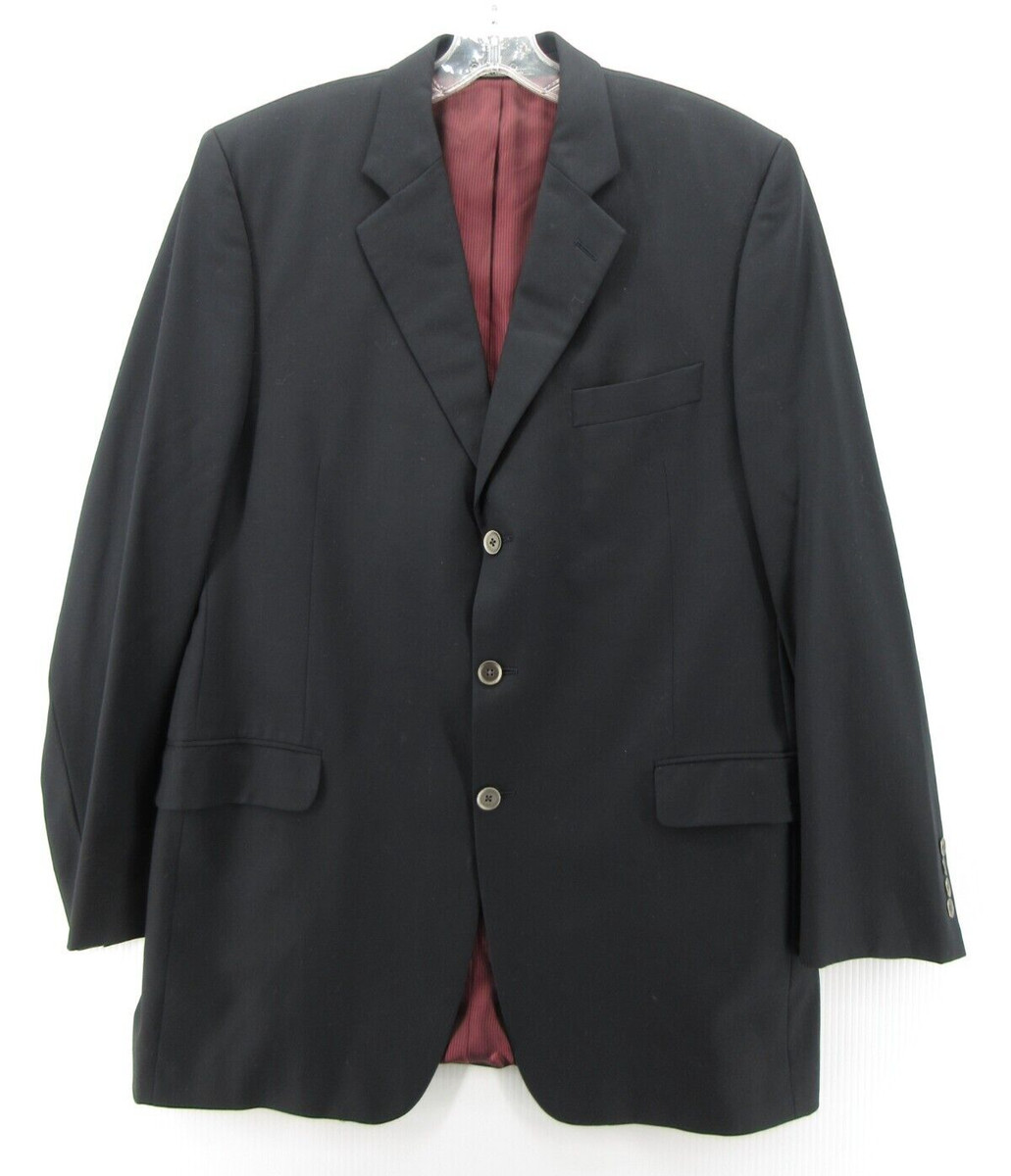 ジャケット・アウター Oversized wool sports jacket Jack Victor Sport Coat Men 44 Long Black Blazer Wool Jacket
