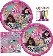 Barbie Dream Together Party Supplies Pack Serves 16: Dessert Plates and Beverage