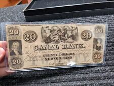1850’s CANAL BANK of NEW ORLEANS TWENTY DOLLAR BANKNOTE "CRISP" - #B119