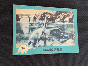 1961 DINOSAUR SERIES NU CARD #34 EXCELLENT CONDITION VINTAGE NON SPORTS CARD !!