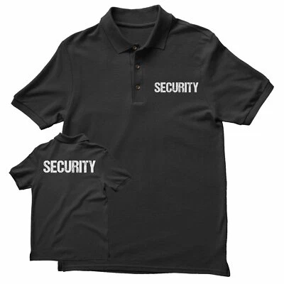 Polo de seguridad desgastado estampado delantero trasero camiseta para hombre personal evento uniforme... Foto 1 de 4